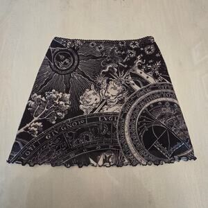 Horoscope Women's Mini Skirt SZ Medium Celestial Witchy